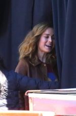 BRIE LARSON at Captain Marvel Set in Los Angeles 03/29/2018