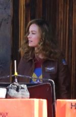 BRIE LARSON at Captain Marvel Set in Los Angeles 03/29/2018