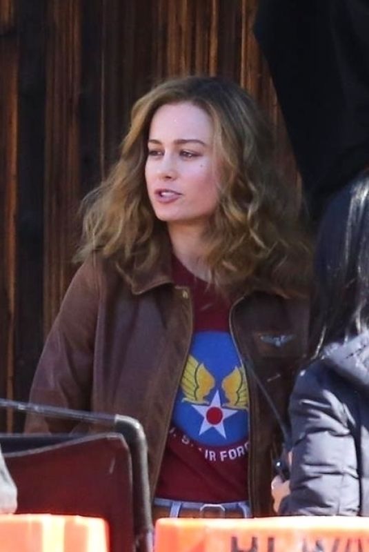 BRIE LARSON at Captain Marvel Set in Los Angeles 03/29/2018