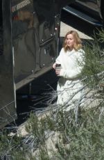 BRIE LARSON on the Set of Captain Marvel in Los Angeles 03/26/2018
