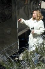 BRIE LARSON on the Set of Captain Marvel in Los Angeles 03/26/2018