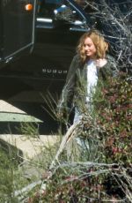 BRIE LARSON on the Set of Captain Marvel in Los Angeles 03/26/2018