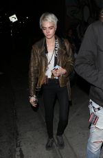 CARA DELEVINGNE Arrives at Fonda Theater at The Darkness Concert in Hollywood 03/30/2018