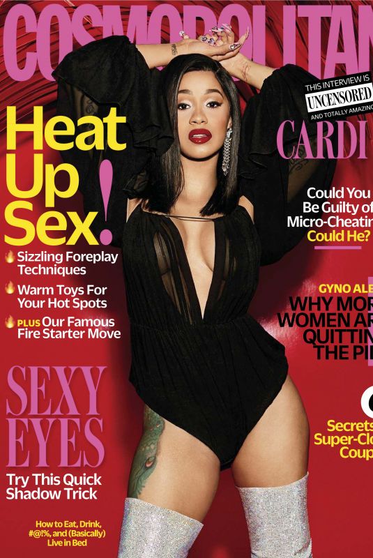 CARDI B in Cosmopolitan Magazine, April 2018 Issue