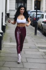 CARLA HOWE in Tights Out and About in London 03/10/2018