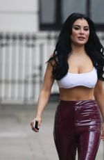 CARLA HOWE in Tights Out and About in London 03/10/2018