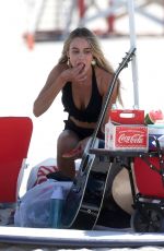 CELESTE on the Set of a Photoshoot on the Beach in Miami 02/27/2018