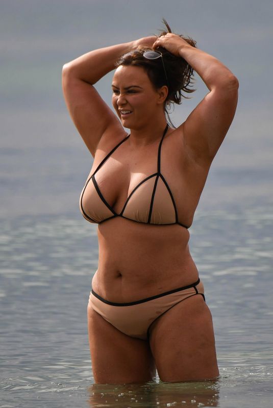 CHANELLE HAYES in Bikini at a Beach in Alicante 03/28/2018
