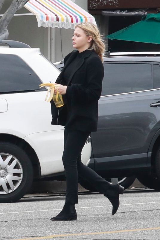 CHLOE MORETZ All in Black Out in Beverly Hills 03/20/2018