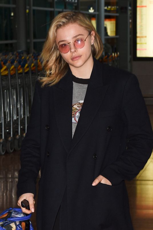 CHLOE MORETZ Arrives in Paris 03/05/2018