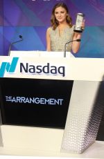 CHRISTINE EVANGELISTA Rings the Nasdaq Opening Bell at Nasdaq Marketsite in New York 03/09/2018
