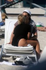 CLAIRE HOLT in Bikini Bottom at a Beach in Miami 03/16/2018