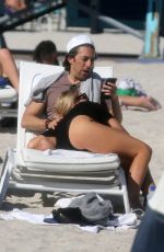 CLAIRE HOLT in Bikini Bottom at a Beach in Miami 03/16/2018