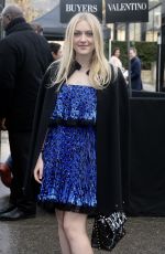DAKOTA FANNING at Valentino Show at Paris Fashion Week 03/04/2018