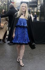 DAKOTA FANNING at Valentino Show at Paris Fashion Week 03/04/2018