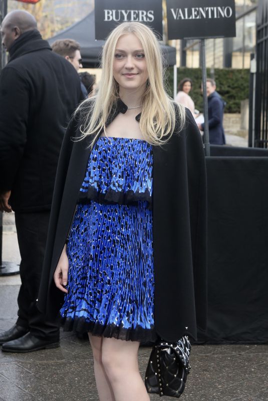 DAKOTA FANNING at Valentino Show at Paris Fashion Week 03/04/2018