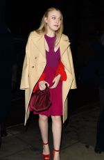 DAKOTA FANNING Out for Dinner in London 03/28/2018