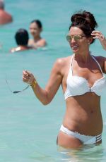 DANIELLE LLOYD in White Bikin on the Beach in Dubai 03/29/2018