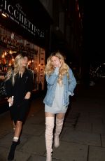 DANIELLE SELLERS Arrives at Reign Nightclub in London 03/27/2018