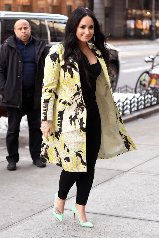 DEMI LOVATO Arrives at Z100 Radio in New York 03/22/2018