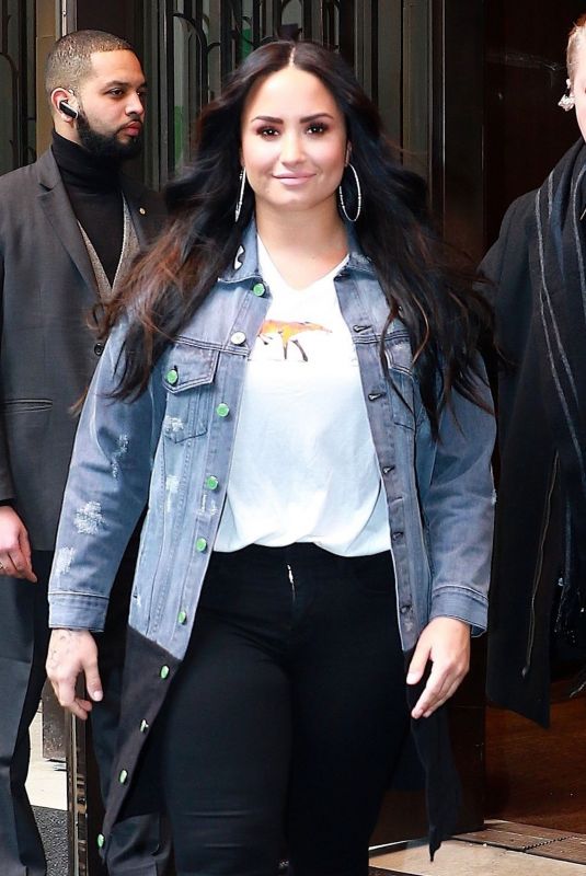 DEMI LOVATO Leaves Her Hotel in New York 03/23/2018