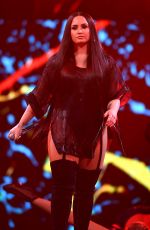 DEMI LOVATO Performs at Her Tell Me You Love Me Tour at American Airlines Arena in Miami 03/30/2018