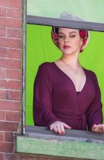 DEMI MAZAR on the Set of Younger in New York 03/26/2018