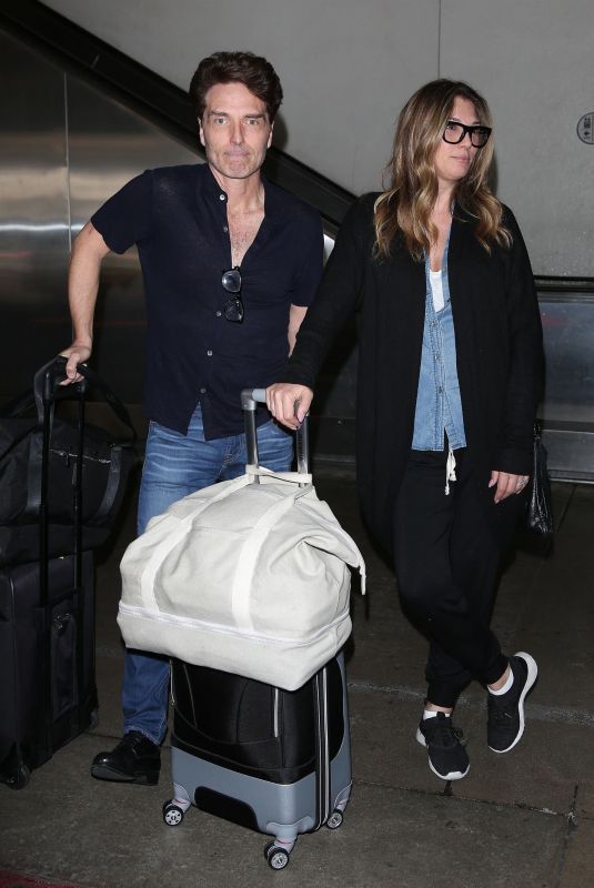 DIASY FUENTES and Richard Marx at LAX Airport in Los Angeles 03/21/2018