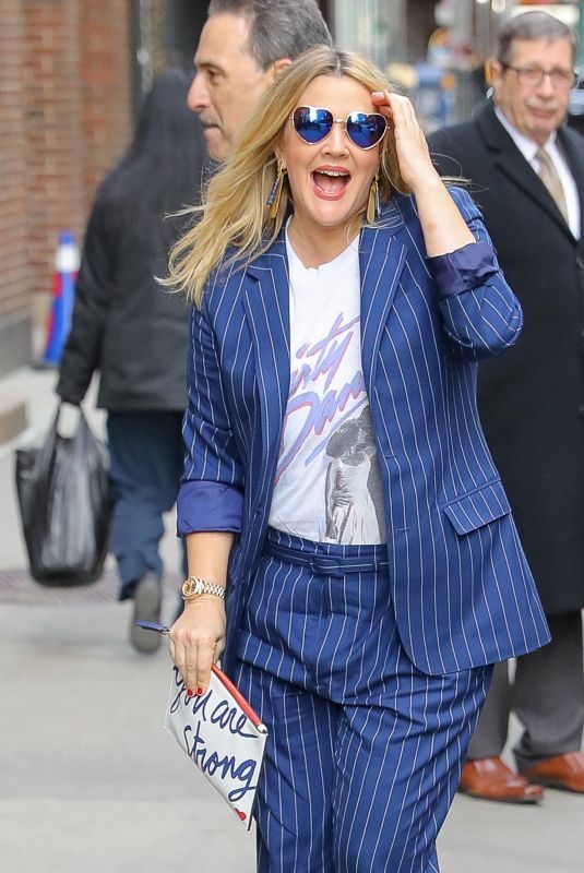 DREW BARRYMORE at Late Show with Stephen Colbert’ in New York 03/19/2018