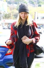 ELLE FANNING Arrives at Fitness Studio in Studio City 03/01/2018