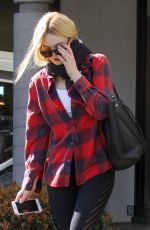 ELLE FANNING Arrives at Fitness Studio in Studio City 03/01/2018