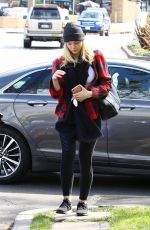 ELLE FANNING at a Fitness Studio in Studio City 03/01/2018