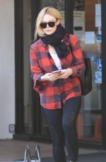 ELLE FANNING at a Fitness Studio in Studio City 03/01/2018