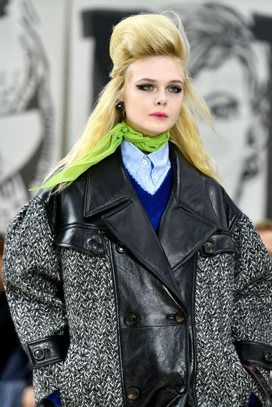 ELLE FANNING at Runway Show at Miu Miu Fashion Show in Paris 03/06/2018