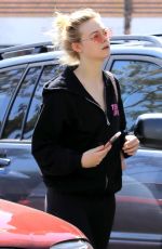 ELLE FANNING Heading to a Gym in Los Angeles 02/28/2018