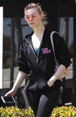 ELLE FANNING Heading to a Gym in Los Angeles 02/28/2018