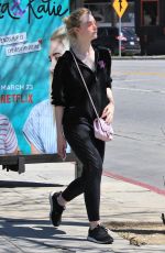 ELLE FANNING Heading to a Gym in Los Angeles 02/28/2018