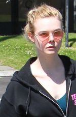 ELLE FANNING Heading to a Gym in Los Angeles 02/28/2018