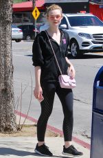 ELLE FANNING Heading to a Gym in Los Angeles 02/28/2018