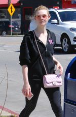 ELLE FANNING Heading to a Gym in Los Angeles 02/28/2018