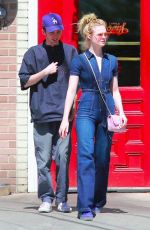 ELLE FANNING Out on a Date in Los Feliz 03/27/2018