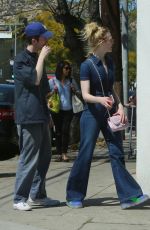ELLE FANNING Out on a Date in Los Feliz 03/27/2018