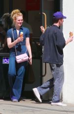 ELLE FANNING Out on a Date in Los Feliz 03/27/2018