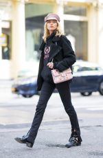 ELSA HOSK in Balenciaga Out in New York 03/16/2018
