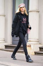 ELSA HOSK in Balenciaga Out in New York 03/16/2018