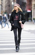 ELSA HOSK in Balenciaga Out in New York 03/16/2018