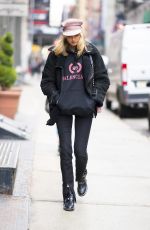 ELSA HOSK in Balenciaga Out in New York 03/16/2018