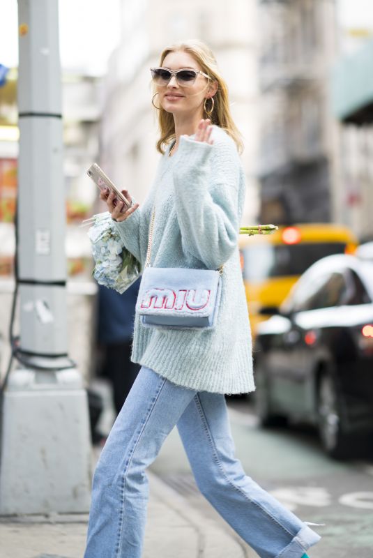 ELSA HOSK Out and About in New York 03/06/2018