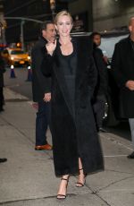 EMILY BLUNT Arrives at Late Show with Stephen Colbert in New York 03/29/2018