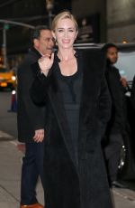EMILY BLUNT Arrives at Late Show with Stephen Colbert in New York 03/29/2018